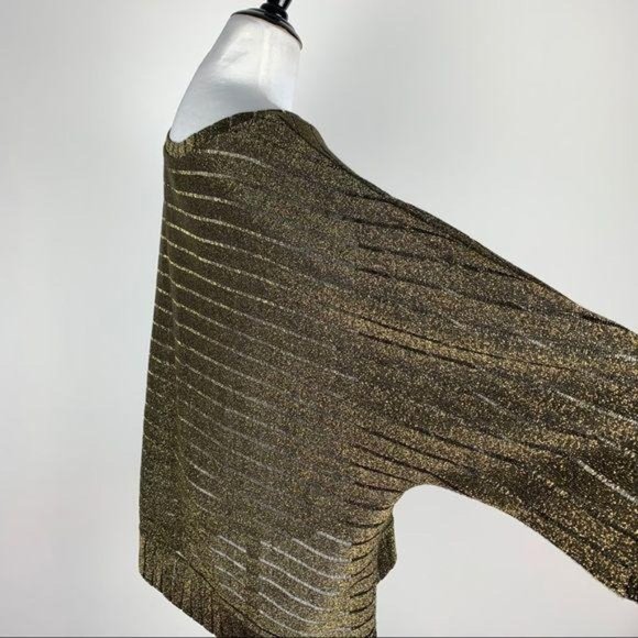 Ruby Road sweater 3X gold metallic dolman sleeve - Picture 4 of 8